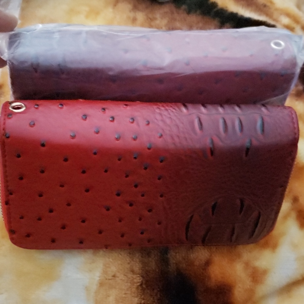 Red Croc wallet